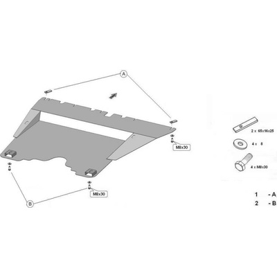 Kryt pod motor FIAT DOBLO Box Body/Estate (263_) all - Plech - 8595698042118