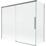Mexen Rox двукрилен плъзгащ се параван за вана 180 + 80 x 150 cm, прозрачен, тъмно метален - 8C9-180-080-95-00 (8C9-180-080-95-00)