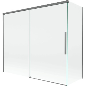 Mexen Rox двукрилен плъзгащ се параван за вана 180 + 80 x 150 cm, прозрачен, тъмно метален - 8C9-180-080-95-00 (8C9-180-080-95-00)