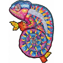 Puzzler Woods Dřevěné barevné Hypnotický chameleon 160 dielov
