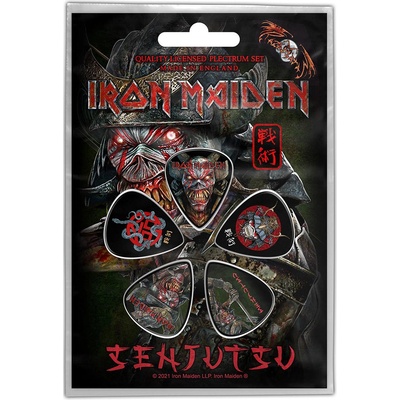 CurePink: | Kytarová trsátka Iron Maiden: Senjutsu set 5 kusů [PP046]