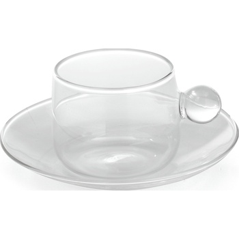 Zafferano Чаша за кафе Bilia с чинийка 120 мл прозрачна (BA00800)