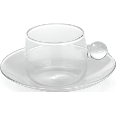 Zafferano Чаша за кафе Bilia с чинийка 120 мл прозрачна (BA00800)