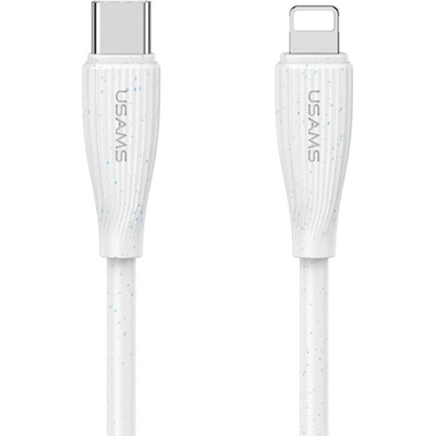 Usams US-SJ717 nabíjecí a datový USB-C na Lightning 1m bílý
