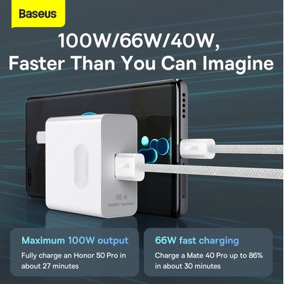 Baseus CALD000602 Dynamic Series Fast Charging Dátový USB - USB-C 100W, 1m