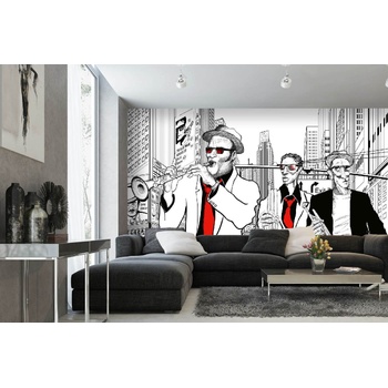 DIMEX ART s. r. o Самозалепваща се флизелинова фототапета джаз група 375 x 250 см