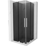 Mexen Velar L Duo плъзгаща се душ кабина 100 x 100 cm, графит, бяло - 871-100-100-02-43-20 (871-100-100-02-43-20)