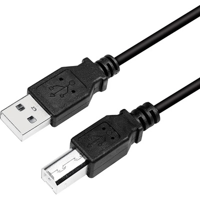 LogiLink USB 2.0 кабел USB-A/M - USB-B/M, черен, 5 м