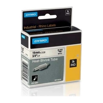 DYMO Rhino 18057, S0718330, 19mm x 1, 5m черен печат / бял фон, оригинална лента (18057)