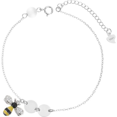 Jan Kos jewellery Stříbrný náramek se žlutým zirkonem MHT-74