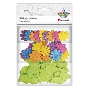 TITANUM Foam stickers flowers and leaves mix