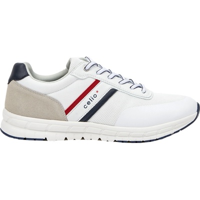 Celio sneakers pánska vychádzková biela sivá červená