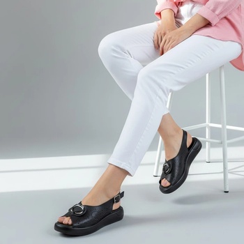 Обувки естествена кожа W595025 Black