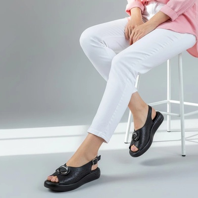 Обувки естествена кожа W595025 Black