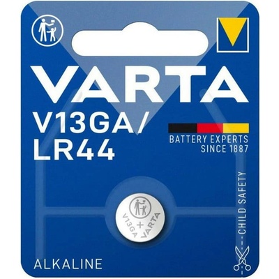 VARTA Батерия алкална Varta V13GA/LR44, LR44, 1.5V, 1бр. в опаковка (V13GA/LR44)