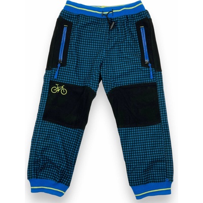 Chlapčenské modré outdoorové nohavice s gumou v páse a manžetou Modrá