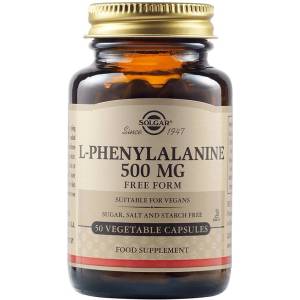 Solgar L-Phenylalanine, 500 mg, 50 растителни капсули, Solgar