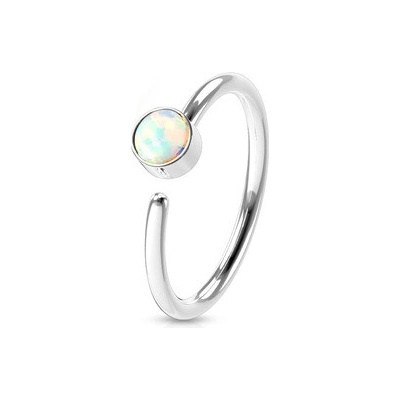 Šperky4U piercing do nosu/ucha kruh opál N0036-OP17