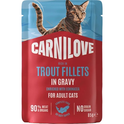 CARNILOVE pre dospelé mačky pstruh s echinaceou v šťave 85 g