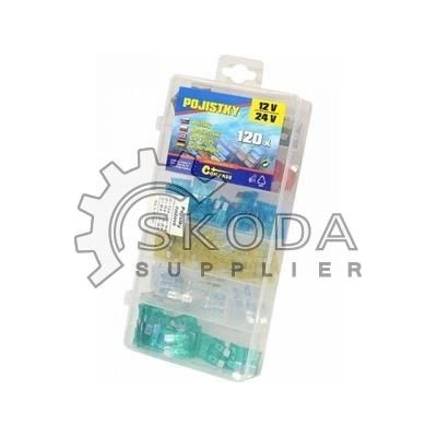 COMPASS Pojistky nožové sada 120ks 7,5/10/15/20/25/30Amp 07527