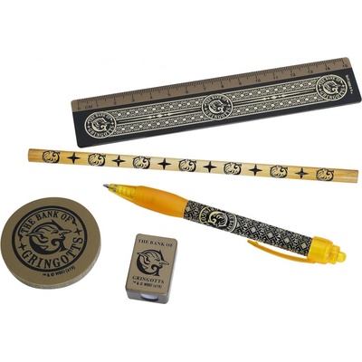 ŠKOLNÍ POMŮCKY SET/HARRY POTTER 5 PŘEDMĚTŮ/GRINGOTTS