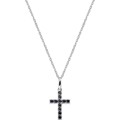 Amen Originální stříbrný se zirkony cross CRBN03