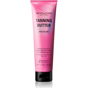 Image 1 of Revolution Beauty Tanning Butter подхранващо масло за тяло с автобронзиращ ефект цвят Light/Medium 150ml