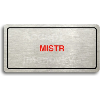 ACCEPT Piktogram MISTR - stříbrná tabulka - barevný tisk