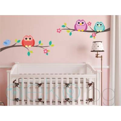 Красиви сови на клонки (1520)