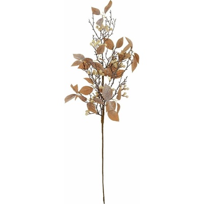 KONÁR, LÍSTIE, BOBULKY KRÉMOVÉ 73CM