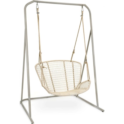 Fischer MÖBEL Záhradné závesné kreslo SWING Light relax 2758G svetlosivé