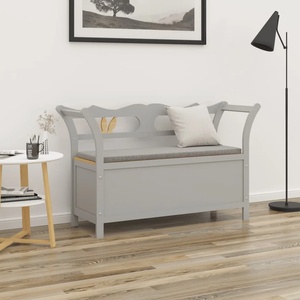 vidaXL Пейка сива 107x45x75, 5 см масивна ела (351775)