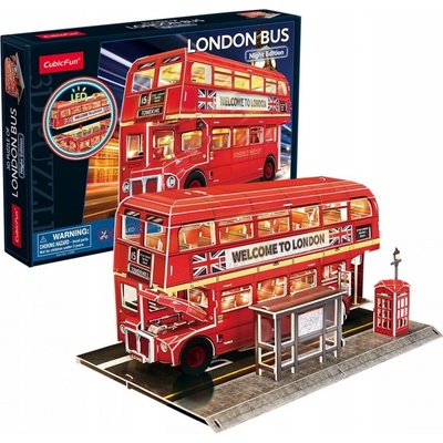 CubicFun 3D puzzle svítící Londýnský autobus 161 ks – Zboží Dáma