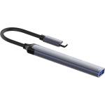  Хъб USB HUB LDNIO DS34C 4в1 USB-C към 3xUSB 1xUSB-C 5GB/ps, сив