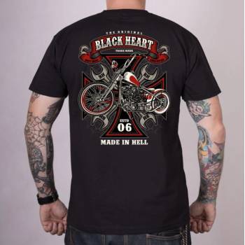 Black heart Мъжка тениска BLACK HEART - WRENCH CHOPPER - Black - 19298