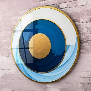 Art gift Кръгло стъклено пано - Абстрактно Око