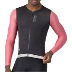 Castelli Мъжка фланелка с дълъг ръкав за колоездене Castelli Corretto L/S Jersey Cycling jersey - Black / Rosa Giro-Silver Moon - размер XL (056-3887-0115)