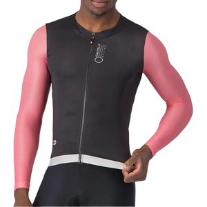 Castelli Мъжка фланелка с дълъг ръкав за колоездене Castelli Corretto L/S Jersey Cycling jersey - Black / Rosa Giro-Silver Moon - размер XL (056-3887-0115)