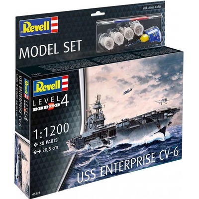 Revell USS Enterprise CV-6 Model Set 1:1200
