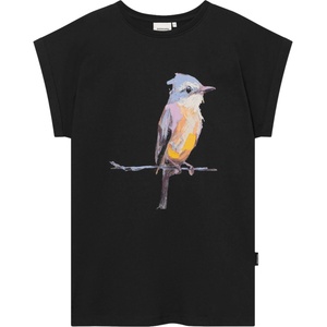 DEDICATED Дамска тениска DEDICATED Women's T-Shirt Visby Painted Bird T-shirt - Black (916-7288-0113)