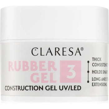 Claresa Rubber Gel Construction Gel UV/LED гел-лак за удължаване на ноктите цвят 03 12 гр