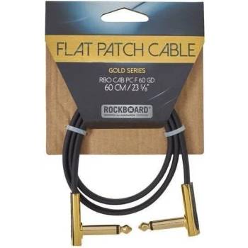 RockBoard Flat Patch Cable Gold 60 cm Ъглов - Ъглов Пач кабел (RBO CAB PC F 60 GD)