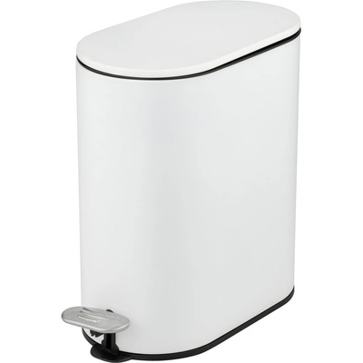 WENKO Стоманено кошче за боклук с педал в матово бял цвят 5 l Collungo - Wenko (26300100)