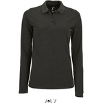 SOL'S PERFECT LSL / Дамска поло риза с дълъг ръкав - тъмносив меланж L (252083r6403)