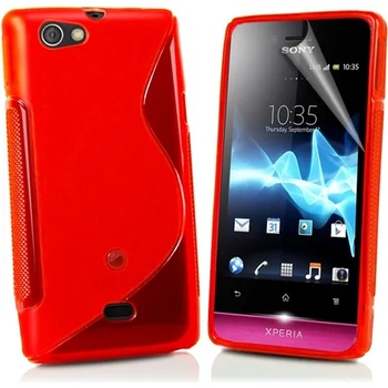 Image 1 of Sony ST23i Xperia Miro Силиконов Калъф червен + Протектор