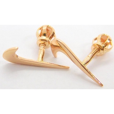 Klenoty Budín zlaté pecičky z růžového zlata ve tvaru NIKE na šroubek 731041013