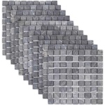 vidaXL Мозайка плочки Сиво 30 x 30 cm Мрамор (42033522)