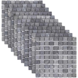 vidaXL Мозайка плочки Сиво 30 x 30 cm Мрамор (42033522)