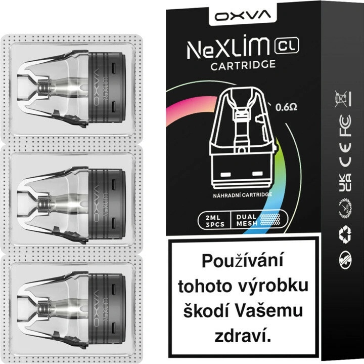 oxva nexlim 0.8 ohm OXVA NeXLIM CRC Cartridge 0,8 ohm 4 ml 3 ks od 119 Kč