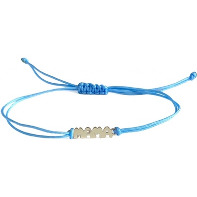 Blink-Blink Šnúrkový náramok so zlatým príveskom MAMA 6331ZMoG